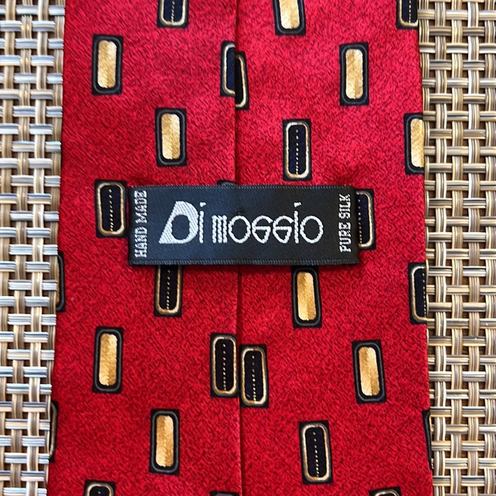Do moggiio 100% Silk Tie Men Color: Red - Picture 2 of 4